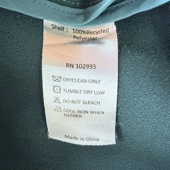 Marina Moscone x RTR Green Satin Sleeveless Satin Drape Tunic in Forest Green 2 - Picture 10 of 13